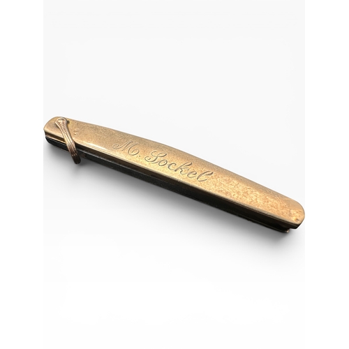 18 - Unmarked Gold Covered Small Penknife...