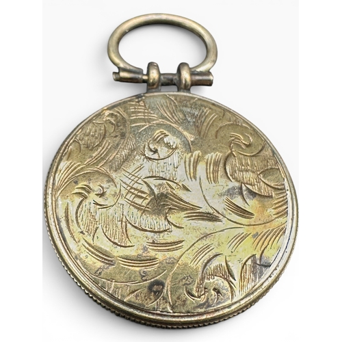 26 - Victorian Yellow Metal Mourning Locket with Glazed Hair Panel to Interior. Inscribed 'Born July 31st...