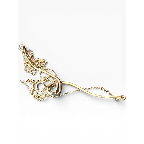 58 - Nine Carat Gold and Opal Necklace, 19