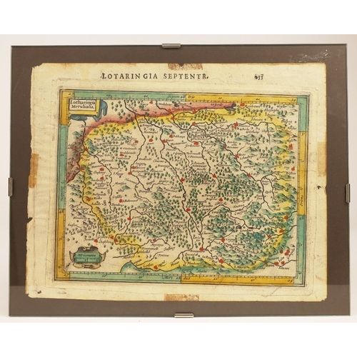 47 - A collection of maps, comprising: After Ortelius, Abraham, maps of regions of France, with Lotharing... 