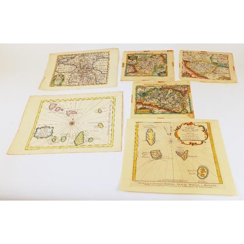 47 - A collection of maps, comprising: After Ortelius, Abraham, maps of regions of France, with Lotharing... 