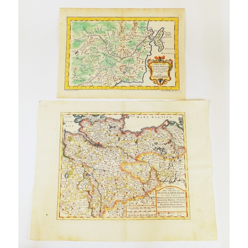 48 - A group of unframed maps, to include: A Correct Map and Chart of the Catagatte and the Baltic Sea fr... 