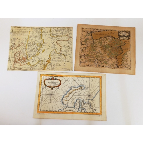 48 - A group of unframed maps, to include: A Correct Map and Chart of the Catagatte and the Baltic Sea fr... 