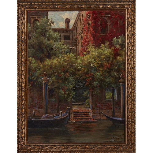 1027 - Enrico Nardi, 
Italian 1864-1947 - 

Venetian palazzo; 

oil on canvas, signed lower right 'E Nardi'... 