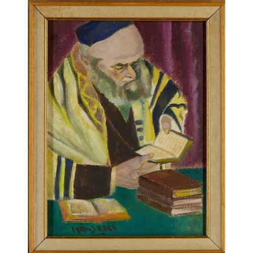 1034 - Cyril J. Ross ROI, 
British 1891-1973 - 

Portrait of a Rabbi; 

oil on canvas board, signed lower l... 