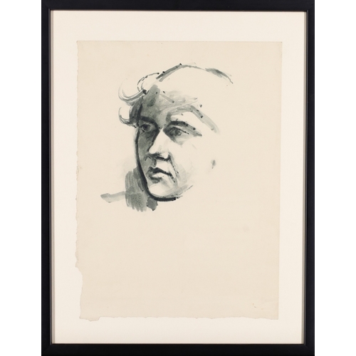 1066 - James William Winterbottom, 
British 1924-2005 -  

Portrait; 

ink wash on paper, 38 x 28.2 cm (ARR... 