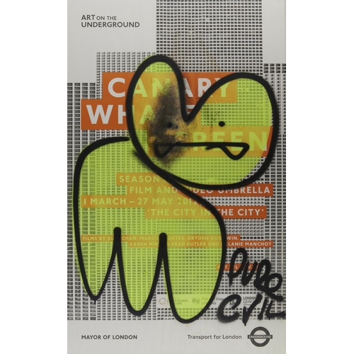 1284 - Pure Evil, 
British b.1968- 

Art on The Underground; 

mixed media with spray paint on Transport fo... 