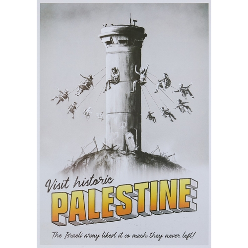 1286 - Banksy,
British b.1974-

Cut & Run exhibition posters, 2023; Visit Historic Palestine Poster, 2018;
... 