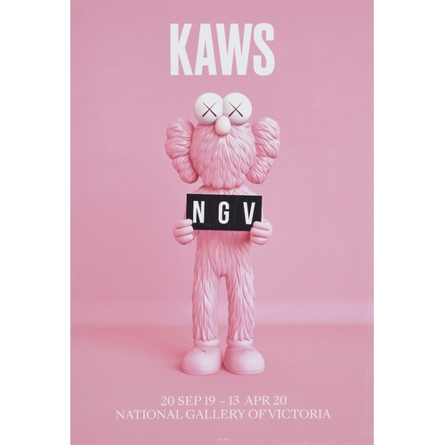 1295 - After KAWS, 
American b.1974- 

National Gallery of Victoria posters, (Blue and Pink), 2019; 

two d... 