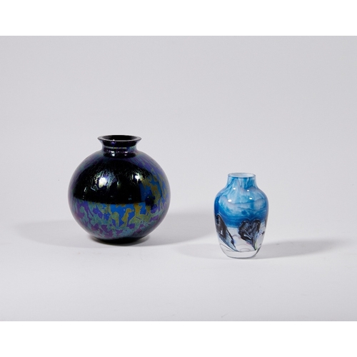 20 - Two studio glass vases, late 20th century, the first by Royal Brierley with printed mark to undersid... 