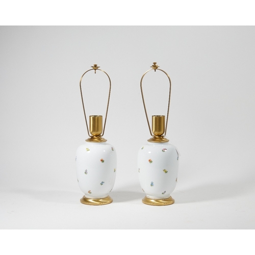 56 - Four Vista Alegre porcelain reticulated basket comports, 20th / 21st century, gilt marks to base, th... 