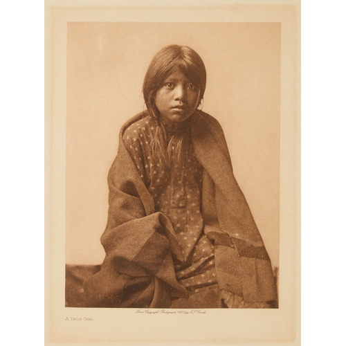 262 - Edward S. Curtis, American, 1868-1952, A Taos Girl, c.1905, photogravure, from North American Indian... 