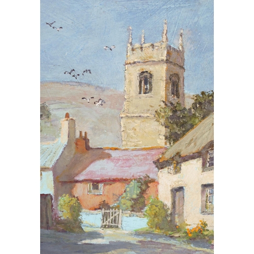 1258 - P. JACK CROSS, CIRCA 1970 Town scene, Oil on canvas
