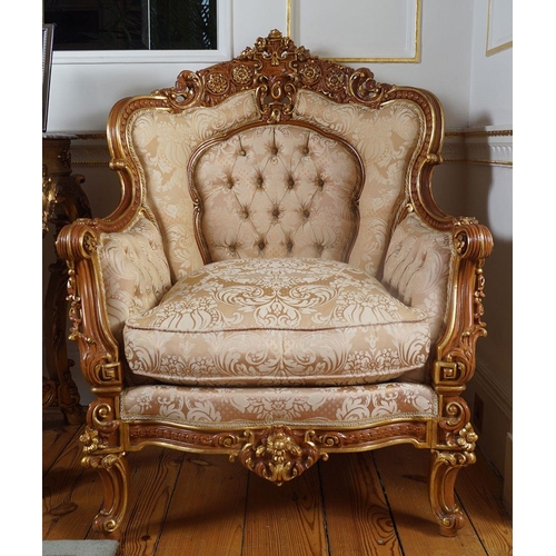 142 - PAIR OF ROCOCO CARVED GILTWOOD CHAIRS