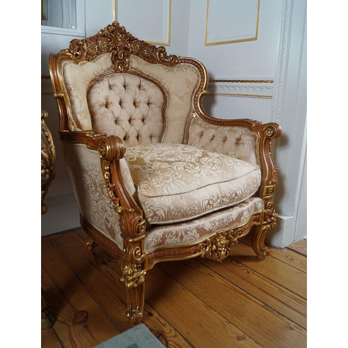 142 - PAIR OF ROCOCO CARVED GILTWOOD CHAIRS