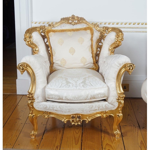 143 - ROCOCO CARVED GILTWOOD SUITE