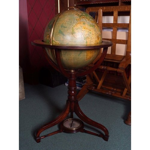 149 - LIBRARY TERRESTRIAL GLOBE ON STAND