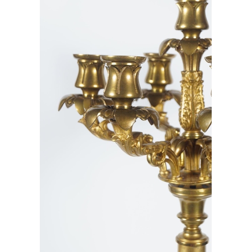 157 - PAIR OF EMPIRE ORMOLU CANDELABRAS