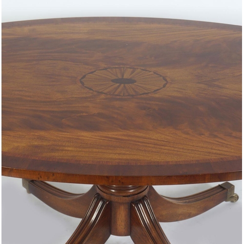 173 - REGENCY STYLE MAHOGANY AND SATINWOOD LOW TABLE