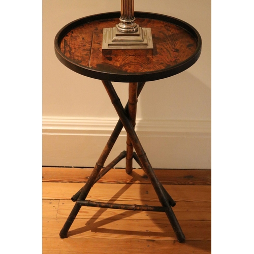 177 - FAUX BAMBOO TRIPOD TABLE