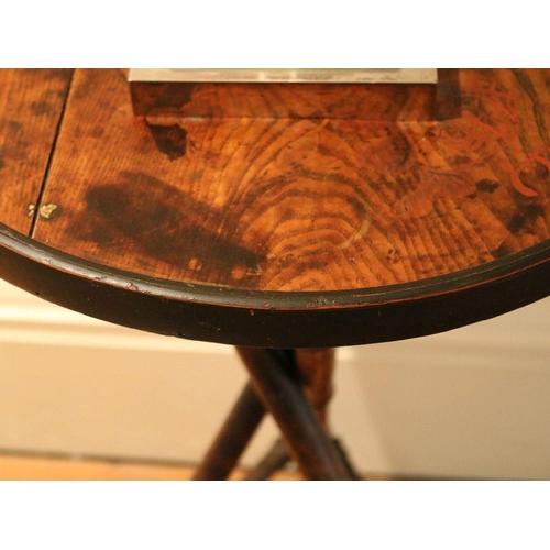 177 - FAUX BAMBOO TRIPOD TABLE