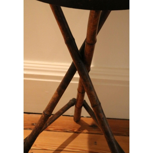 177 - FAUX BAMBOO TRIPOD TABLE