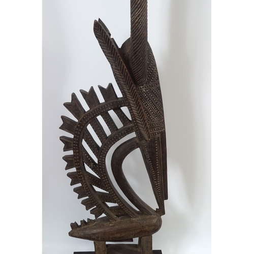 199 - PAIR OF EARLY AFRICAN HARDWOOD SCULPTURES