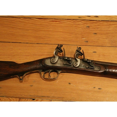 207 - DOUBLE SHOT FLINTLOCK RIFLE