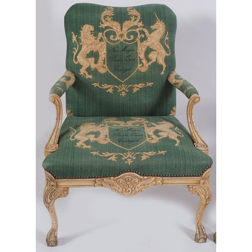 218 - PAIR OF PAINTED GAINSBOROUGH CHAIRS