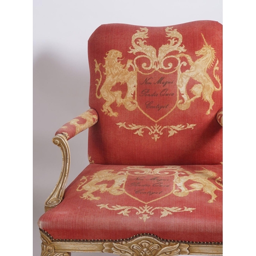 218 - PAIR OF PAINTED GAINSBOROUGH CHAIRS