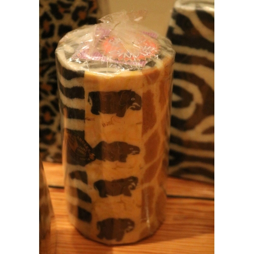 225 - EIGHT SAFARI THEMED CANDLES