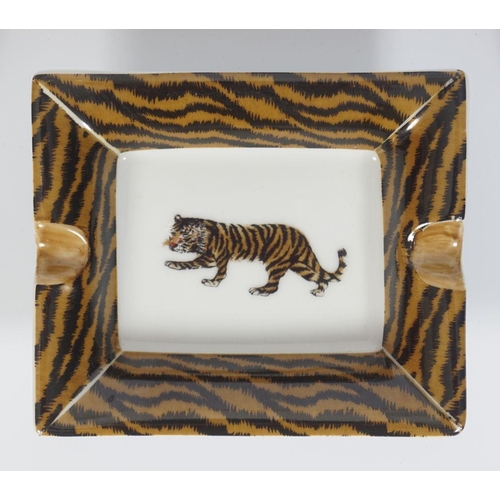 245 - ARMORIAL POLYCHROME ASHTRAY