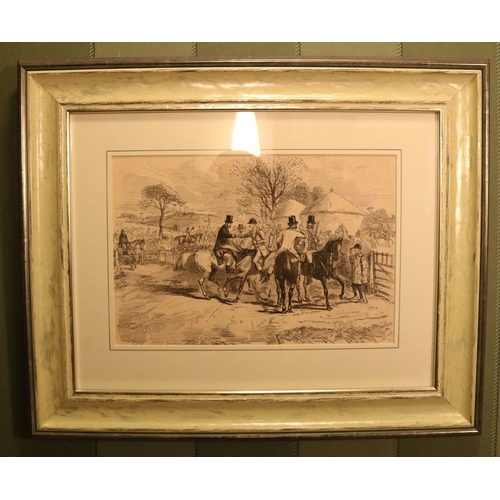 250 - SET OF FOUR SEPIA HUNTING PRINTS