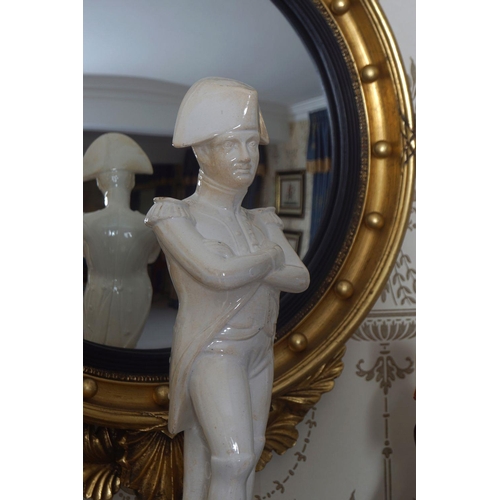 34 - GLAZED CERAMIC FIGURE OF NAPOLEON