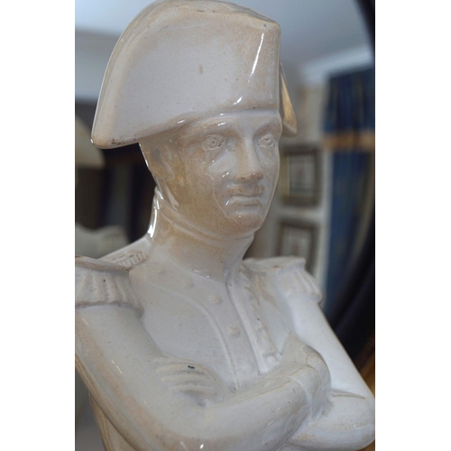 34 - GLAZED CERAMIC FIGURE OF NAPOLEON