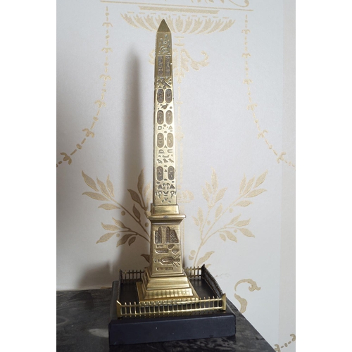 39 - GRAND TOUR LOUIS PHILIPPE BRONZE VICTORY OBELISK