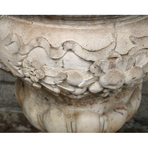 393 - LARGE MOLDED STONE JARDINIERE