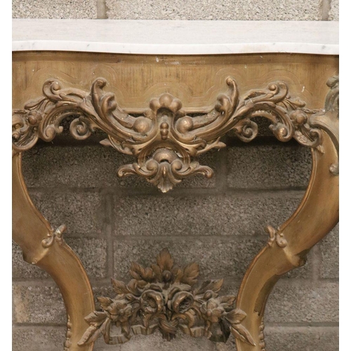 424 - 19TH-CENTURY GILT CONSOLE TABLE