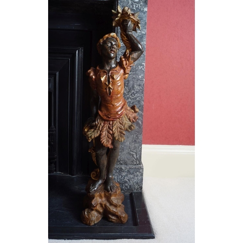 46 - CARVED VENETIAN BLACKAMOOR FIGURE