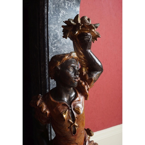 46 - CARVED VENETIAN BLACKAMOOR FIGURE