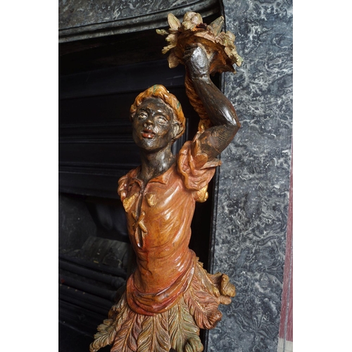 46 - CARVED VENETIAN BLACKAMOOR FIGURE