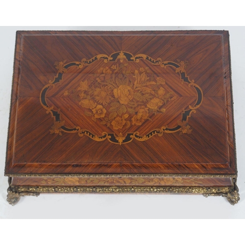 460 - 19TH-CENTURY FRENCH KINGWOOD & MARQUETRY BOX