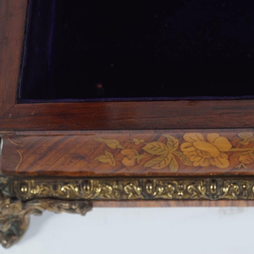 460 - 19TH-CENTURY FRENCH KINGWOOD & MARQUETRY BOX