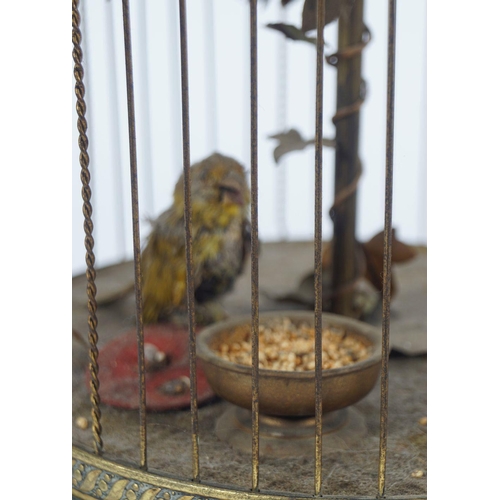 471 - LARGE 19TH-CENTURY GILDED BRASS BIRD CAGE