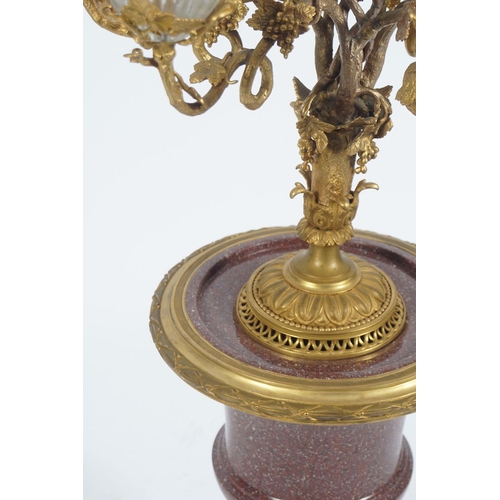 478 - PAIR OF LARGE FRENCH GILT BRONZE CANDELABRAS