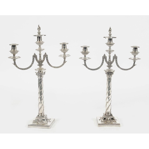 482 - PAIR OF ORNATE ELKINGTON CANDELABRAS