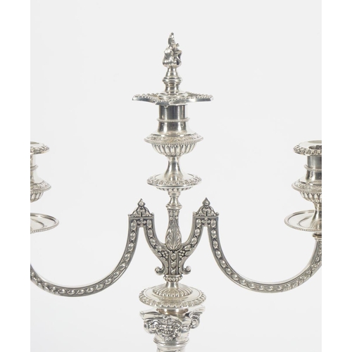 482 - PAIR OF ORNATE ELKINGTON CANDELABRAS