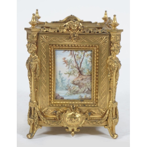 484 - 19TH-CENTURY PORCELAIN AND ORMOLU JARDINIERE