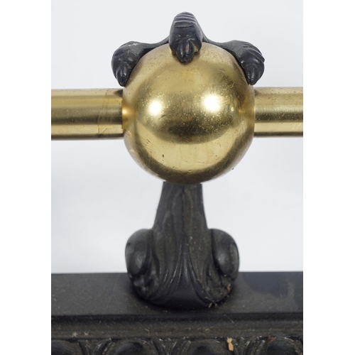 486 - 19TH-CENTURY EAGLE THEMED BRASS & IRON FENDER