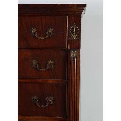 489 - FRENCH EMPIRE PERIOD MAHOGANY TALLBOY